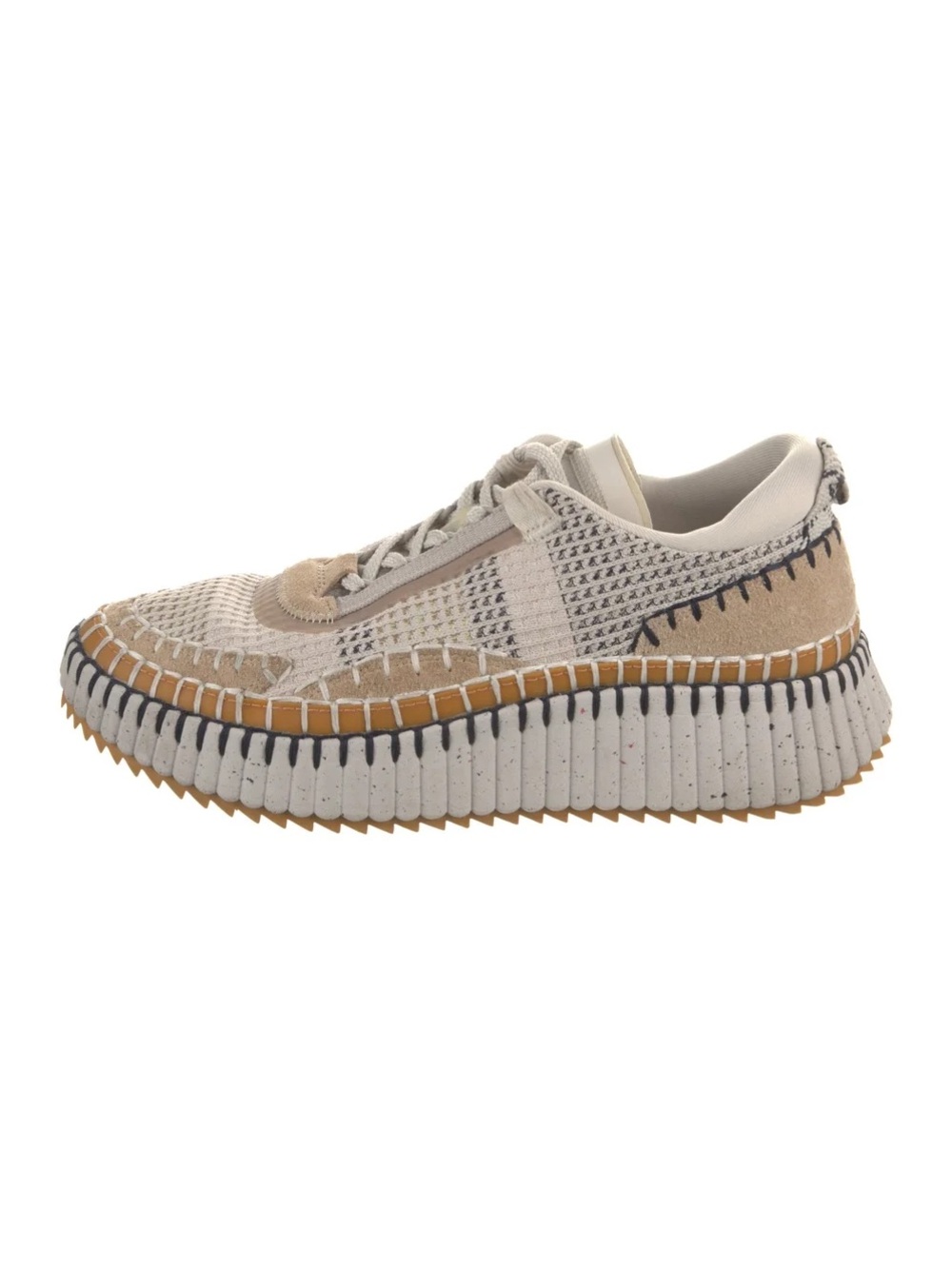 Chloé Colorblock Pattern Espadrille Sneakers